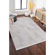 Enti Akik 8606 Gri Halı Kilim Salon Mutfak Kesme Yolluk Dokuma