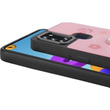 Galaxy A21S Kılıf Parlayan Kabartmalı Ikonik Figürlü Hgea Amas Silikon Kapak-Beyaz