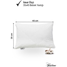 Kapitone Sıvı Geçirmez Bebek Yastığı | %100 Pamuk | Fermuarlı Tasarım |35X45 cm