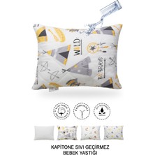 Vionel Home Kapitone Sıvı Geçirmez Bebek Yastığı | %100 Pamuk | Fermuarlı Tasarım |35X45 cm | Kızılderili Desen