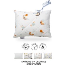 Vionel Home Kapitone Sıvı Geçirmez Bebek Yastığı | %100 Pamuk | Fermuarlı Tasarım |35X45 cm | Gökkuşağı Desen