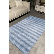 Luxess Cool 402 Mavi Hav Toz Vermez Salon Halısı Kesme Halı Yolluk Kaymaz Taban Halı