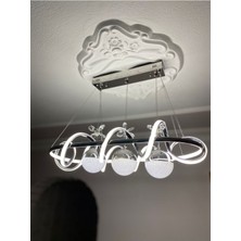 Modern 3 Toplu Krom Kaplama Ledli Avize