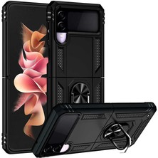Galaxy Z Flip 3 Kılıf Hgea Vega Kapak-Siyah