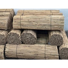 Doğal Kamış Hasır Çit 1m x 5m Doğal Bambu -Bahçe Çiti - Gölgelik Hasır -Tavan Dekorasyon Turkuaz Tek Ebat 100 x 500