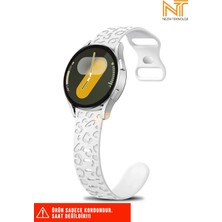 Huawei Watch Gt-Gt2-Gt3 42MM Elegant 20MM Uyumlu 5d Leopar Desenli Silikon Kordon