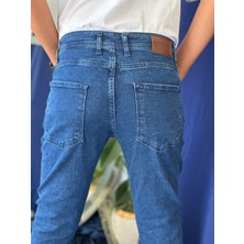 Erkek Pantolon Skinny Mavi Denim Jeans