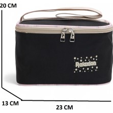 Relaxion 2144-1396 Kore Tarzı Unisex Çocuk Üçlü Set Ilkokul Sırt Çantası - NKT02144-SIYAH-PEMBE-TEKEBAT
