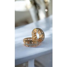 Solène Stella Zirkon Taşlı Rose Gold-Silver Çelik Küpe