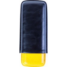 Cohiba Sarı-Siyah Ikili Deri Puro Kılıfı