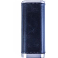 Cohiba Siyah-Gümüş Üçlü Deri Puro Kılıfı