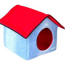 Patitex Kedi-Köpek Kulübeieri- Yıkanabilir Yatak -Gabardin Kumaş -Kaliteli Köpek Yatak Kulübe