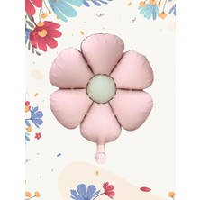 Retro Pembe Papatya Folyo Balon Doğum Günü Parti Balonu 60 cm