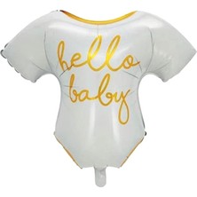 Hello Baby Elbise Folyo Balon Parti Balonu 62X61 cm Krem