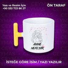 Annelere Özel Isimli Anneler Günü Hediyelik Renkli Kupa Bardak