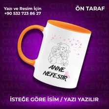 Annelere Özel Isimli Anneler Günü Hediyelik Renkli Kupa Bardak