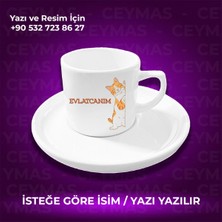 Kişiye Özel Sarman Kedi Baskılı Isimli Renkli Kupa Bardak