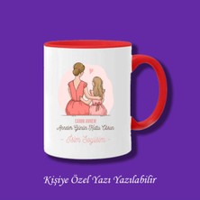 Anneler Günü Anne Kız Tasarımlı Renkli Kupa Bardak Modelleri