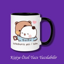 Bubu Dudu Tasarımlı Sevgililer ve Eşlere Isim ve Yazı Yazılabilir Renkli Kupa Bardak