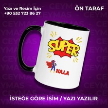 Teyzelere Özel Süper Teyze Tasarımlı Isim Baskılı Renkli Kupa Bardak