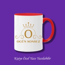 Kişiye Özel Isim ve O-Ö Harfli Çiftyön Baskılı Kupa Bardak