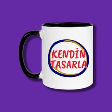 Kişiye Özel Tasarımlı Kendin Tasarla Kupa Bardak - Renkli Kupa Bardak Seçenekli - 1 Adet