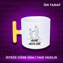 Annelere Özel Isimli Anneler Günü Hediyelik Renkli Kupa Bardak