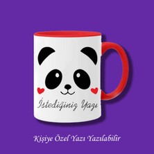 Sevgililer Gününe Özel Panda Tasarımlı Yazı Yazılabilir Kupa Bardak