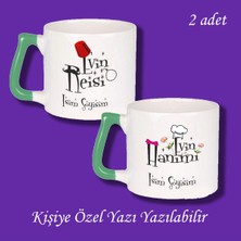 Evin Reisi ve Evin Hanımı Baskılı Kişiye Özel Kupa Bardak