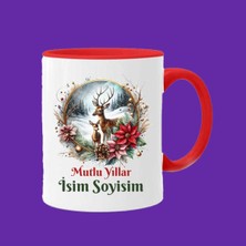 Kişiye Özel Yılbaşı Yeniyıl Tasarımlı Kişiye Özel Yeni Yıl Temalı Kupa Bardak