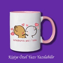 Bubu Dudu Tasarımlı Sevgililer ve Eşlere Isim ve Yazı Yazılabilir Renkli Kupa Bardak