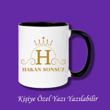 Kişiye Özel Isim ve H Harfli Çiftyön Baskılı Kupa Bardak