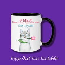 8 Mart Dünya Kadınlar Günü Tasarımlı Isimli Kupa Bardak