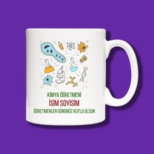 Öğretmenler Günü Kişiye Özel Kimya Öğretmeni Tasarımlı Hediye Kupa Bardak