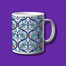 Kişiye Özel Çini Desenli Isteğe Göre Isim Yazılabilir Eko Kupa Bardak