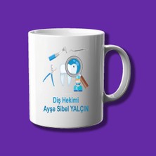 Kişiye Özel Meslek Kupası - Diş Hekimi Özel Isimli Kupa Bardak