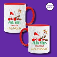 Kişiye Özel Yeni Yıl Tasarımlı Mutlu Yıllar ve Isme Özel Baskılı Elit Kupa Bardak