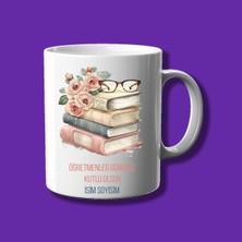 Öğretmenler Günü Kişiye Özel Öğretmenler Günü Kutlu Olsun Tasarımlı Hediye Kupa Bardak