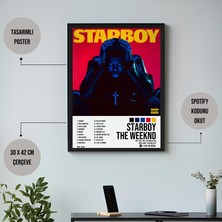 Orenda Art The Weeknd - Starboy Albüm Spotify Çerçeveli Poster Tablo
