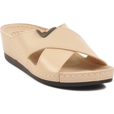 Bej Anatomik Taban Kadın Terlik 15.047 Z