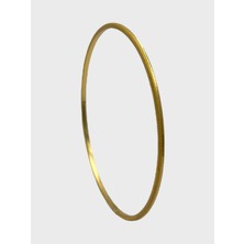 Çelik 22 Ayar Altın Kaplama Desenli Ajda Bilezik - 1 Adet