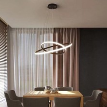Ikili Halka Model Sarkıt Modern LED Avize 3 Renkli ( Beyaz-Günışığı-Sarı)