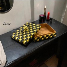 Siyah Gold 20X10 cm Gerçek Kemik Dekoratif ve Takı ve Kutusu