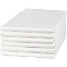 5 Adet Düz Beyaz Otel Çarşafı | Çift Kişilik 220X240 cm | Sık Dokuma 63 Tel 26 Atkı