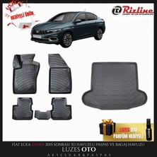Rizline Fiat Egea Sedan 3D Havuzlu Paspas ve Bagaj Havuzu 2020 Model Uyumlu