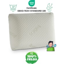 Rudu Breathe Easy Mentol Kılıflı Visco Visko Delikli Bütün Yastık 60X40CM 1150GR Omuz/boyun Destekli