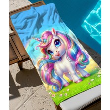 Unicorn Temalı Plaj Havlusu