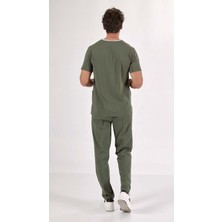 Uçak Medikal Erkek U-Flex Likralı Scrubs Takım Doktor & Hemşire Forması