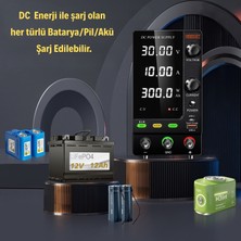 Smartgift 0-60V/5A Ayarlanabilir Dc Güç Kaynağı Voltaj Regülatörü Şarj Fonksiyonlu Model (Siyah)