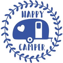 Happy Campers Sticker 17X17 cm Mavi